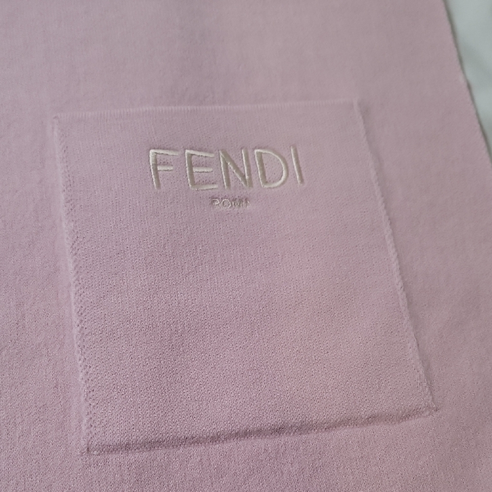 Fendi Soft Pink Monogram Scarf - Picture 2 of 3